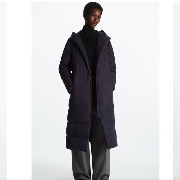 COS Recycled-Down Longline Puffer Coat - Picture 2 of 8